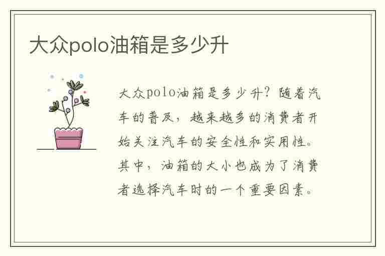 大众polo油箱是多少升