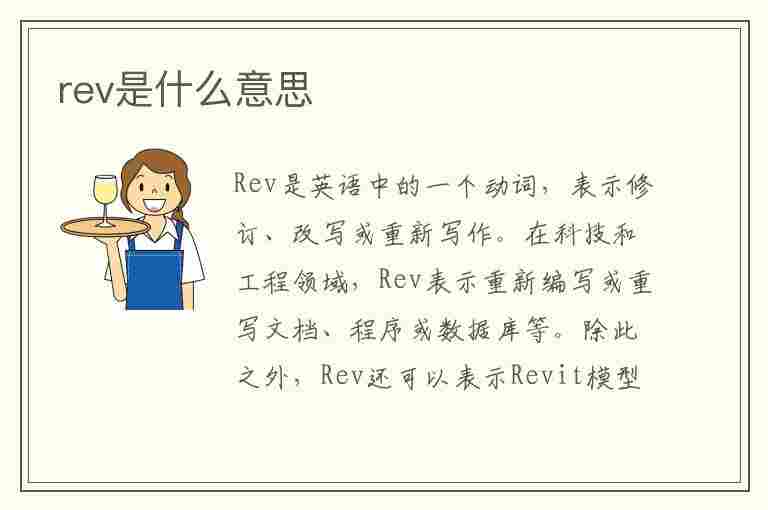 rev是什么意思(rev是什么意思中文)