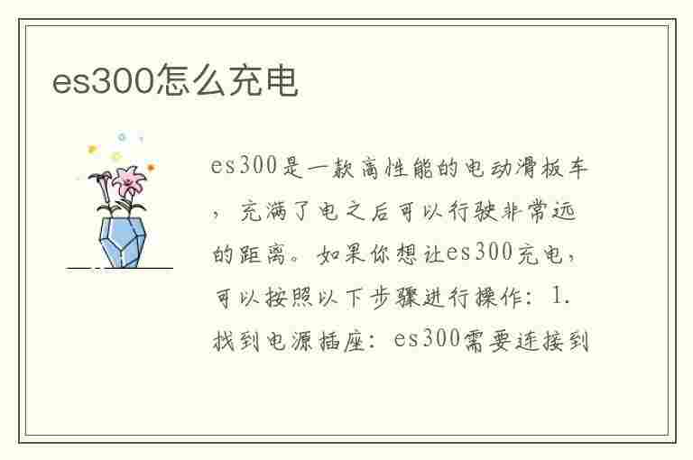 es300怎么充电(es300h怎么充电)