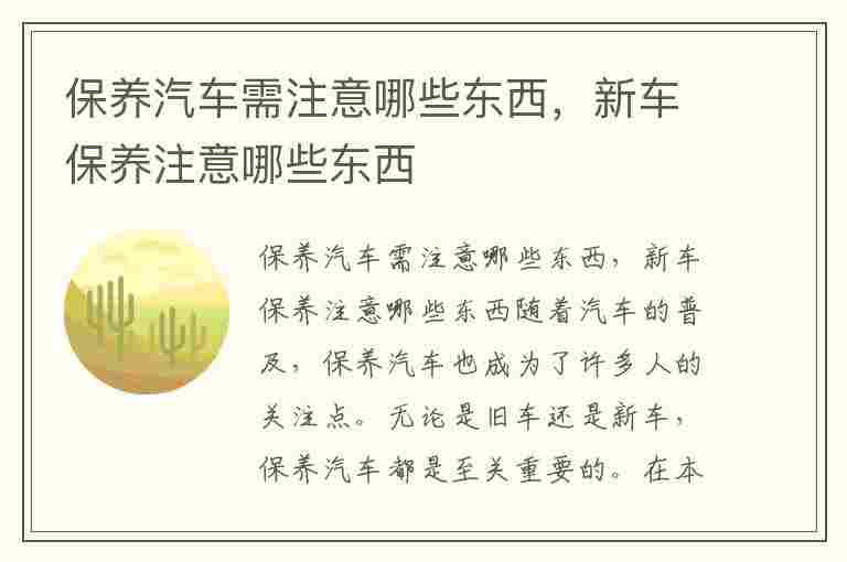 保养汽车需注意哪些东西，新车保养注意哪些东西