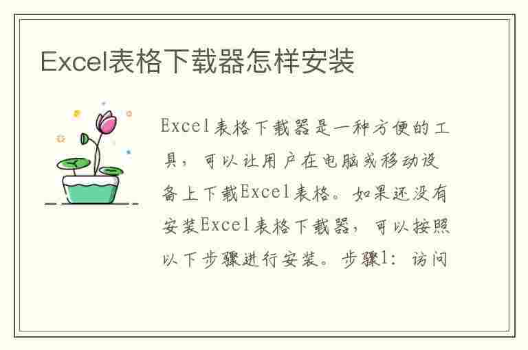 Excel表格下载器怎样安装