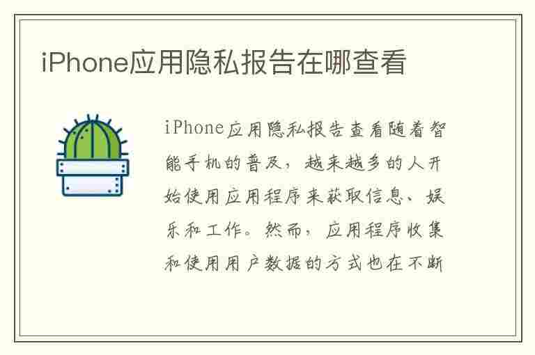 iPhone应用隐私报告在哪查看