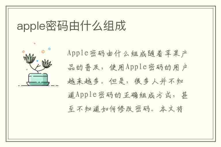 apple密码由什么组成(apple密码由什么组成比如)