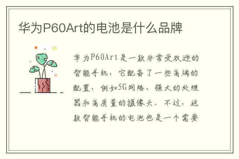 华为P60Art的电池是什么品牌