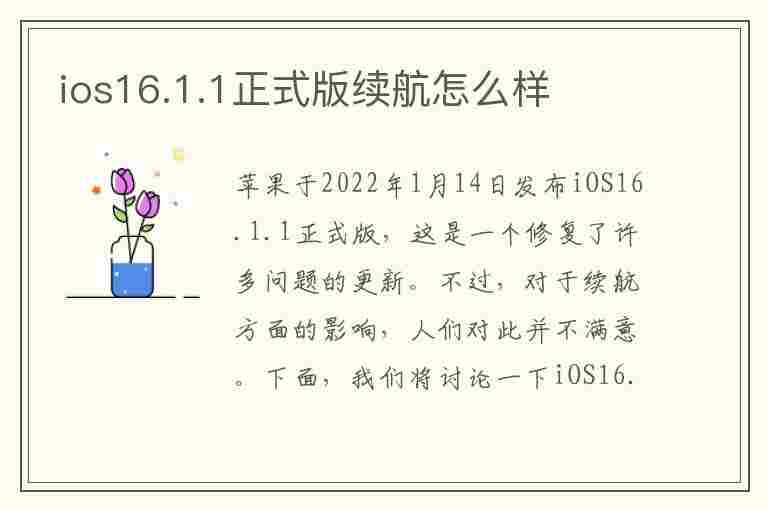 ios16.1.1正式版续航怎么样(ios16耗电)