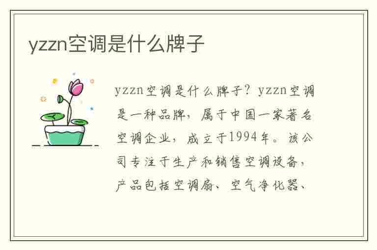 yzzn空调是什么牌子(yzzn冰箱是什么牌子)