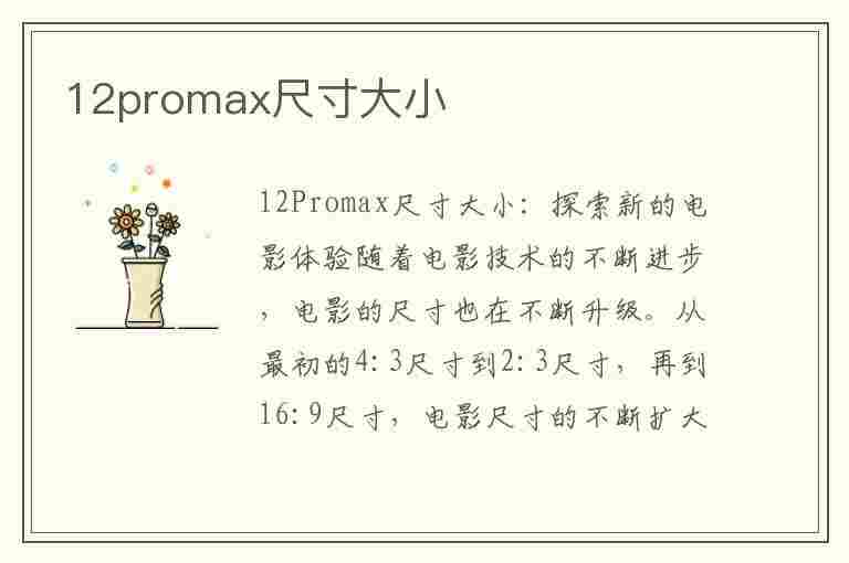 12promax尺寸大小(iphone12promax尺寸大小)