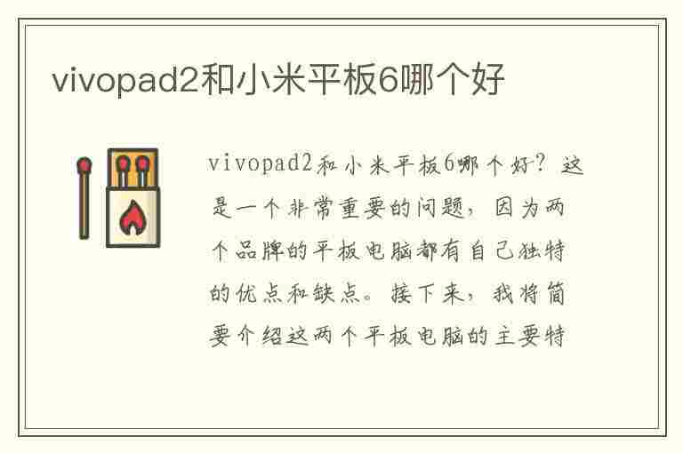 vivopad2和小米平板6哪个好