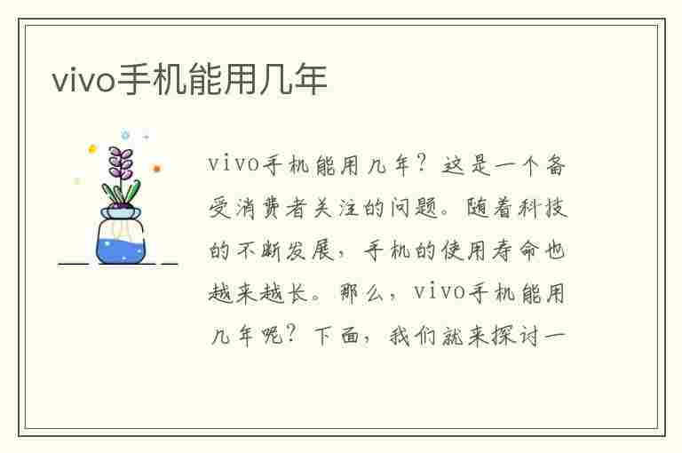 vivo手机能用几年(vivo手机能用几年不卡顿)