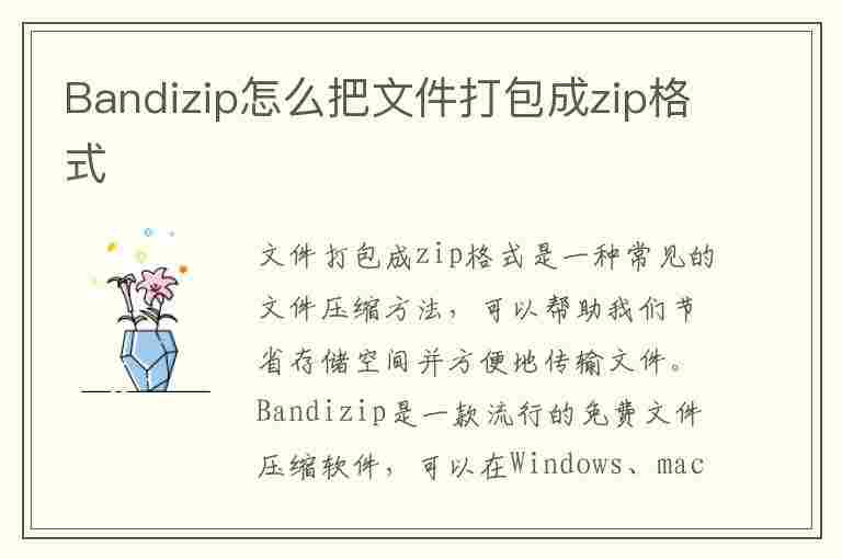 Bandizip怎么把文件打包成zip格式