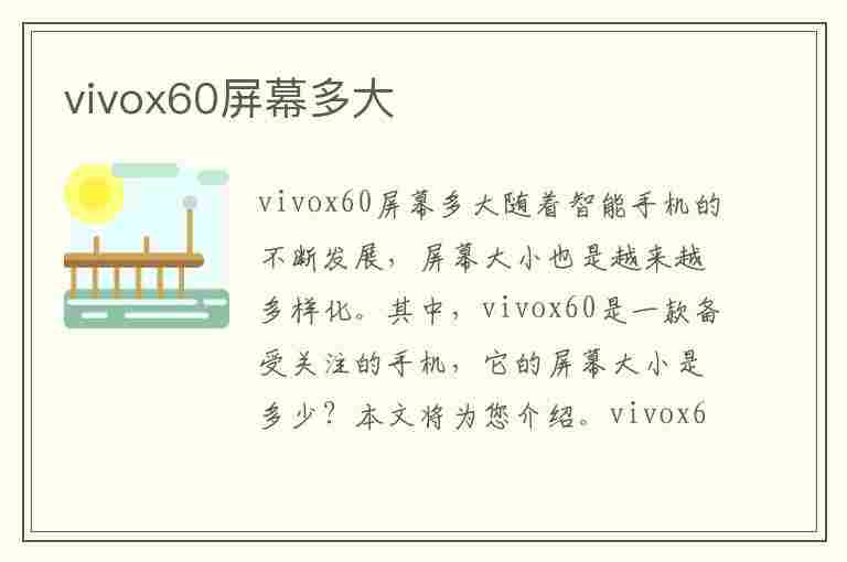 vivox60屏幕多大(vivoX60屏幕多大尺寸)