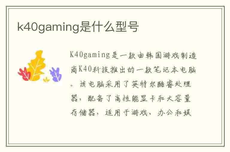 k40gaming是什么型号(k40gaming是什么型号电池)