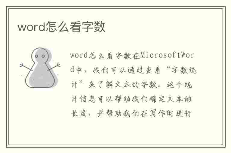 word怎么看字数(word怎么看字数不算标点)