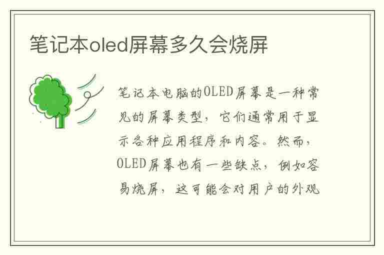 笔记本oled屏幕多久会烧屏