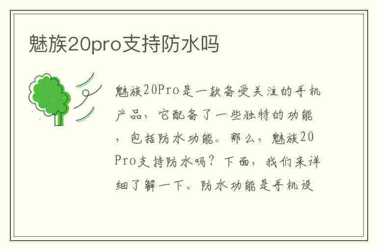 魅族20pro支持防水吗(魅族20pro防水等级)