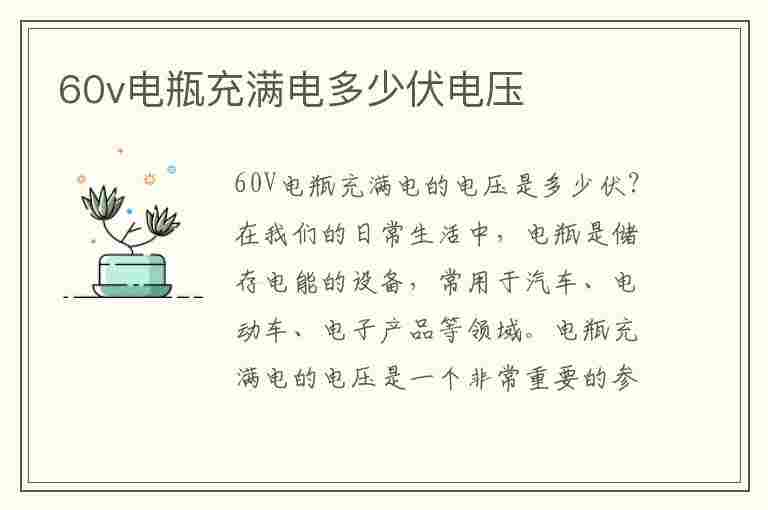 60v电瓶充满电多少伏电压(60伏电池充满电压是多少伏)