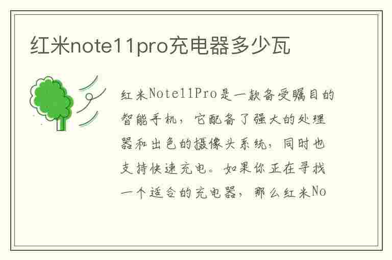 红米note11pro充电器多少瓦