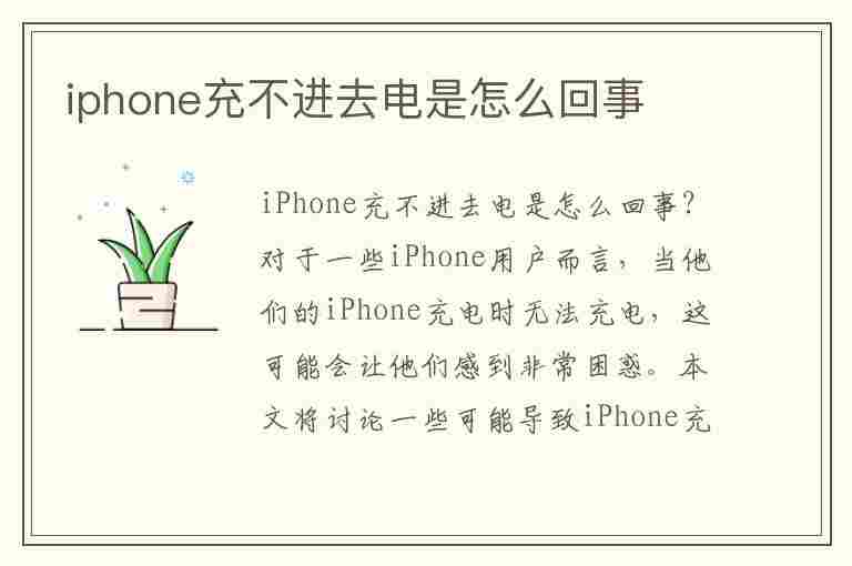 iphone充不进去电是怎么回事