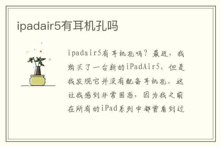 ipadair5有耳机孔吗(ipadair5用不了有线耳机)