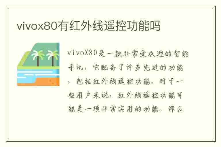 vivox80有红外线遥控功能吗