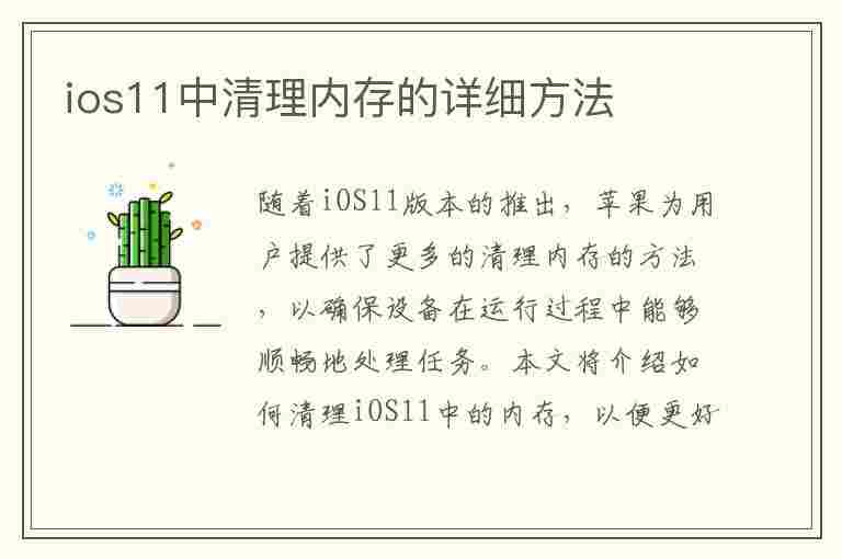 ios11中清理内存的详细方法