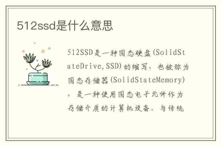 512ssd是什么意思(电脑512ssd是什么意思)