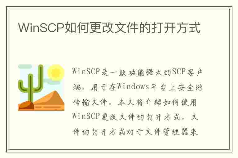 WinSCP如何更改文件的打开方式