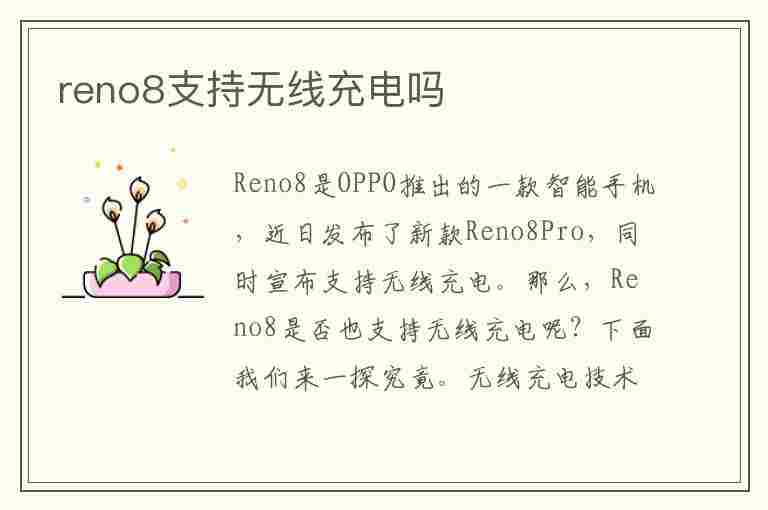 reno8支持无线充电吗(opporeno9可以无线充电吗)