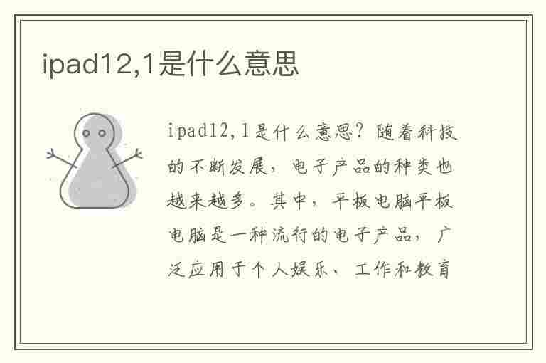 ipad12,1是什么意思(ipad121是什么意思)