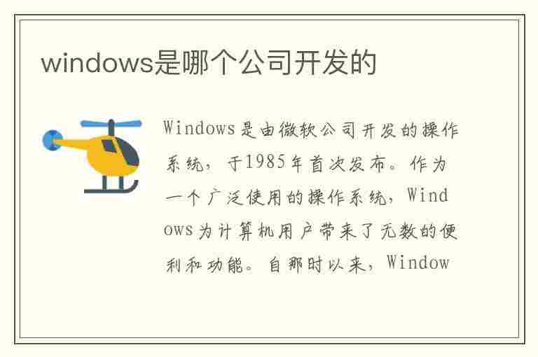 windows是哪个公司开发的