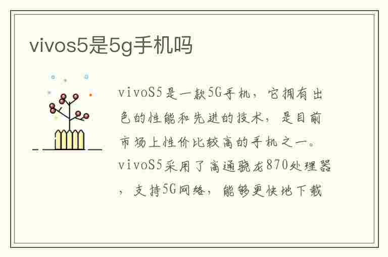 vivos5是5g手机吗(vivoS5是5G手机吗)