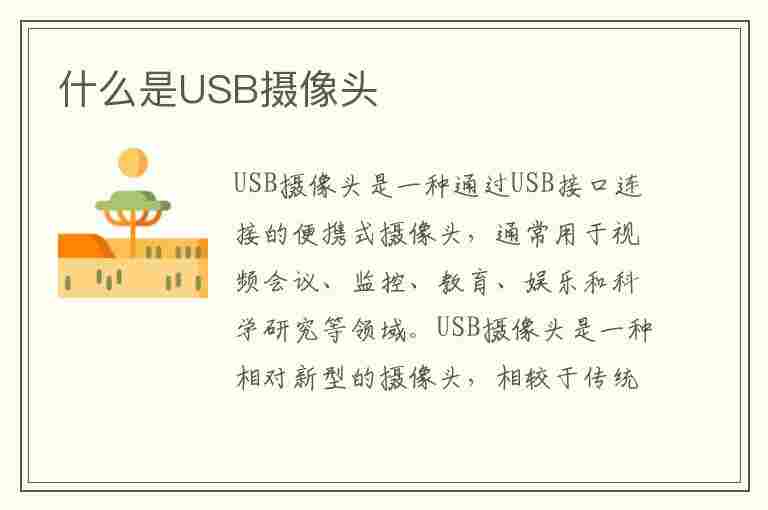 什么是USB摄像头(什么是usb摄像头什么是网络摄像头)