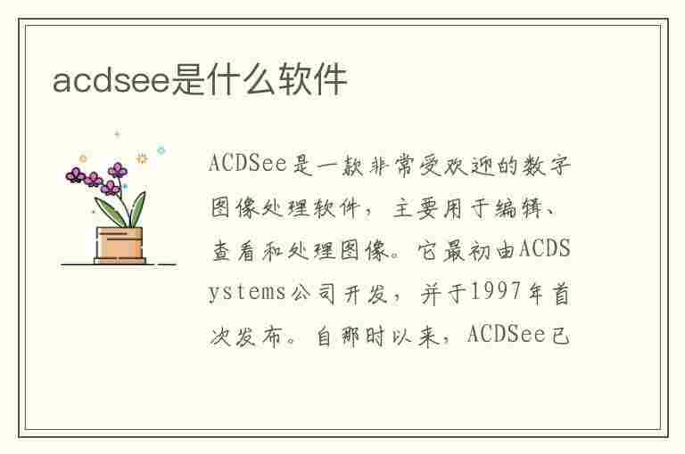 acdsee是什么软件(acdsee是什么软件下载)