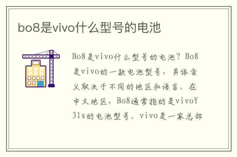 bo8是vivo什么型号的电池