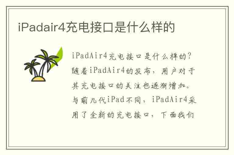 iPadair4充电接口是什么样的