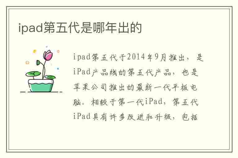 ipad第五代是哪年出的(ipad第五代是哪年出的多少钱)