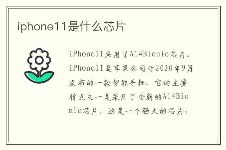 iphone11是什么芯片(iphone11用的是什么芯片)