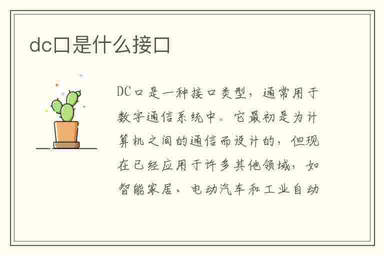 dc口是什么接口(dc口是什么接口图)